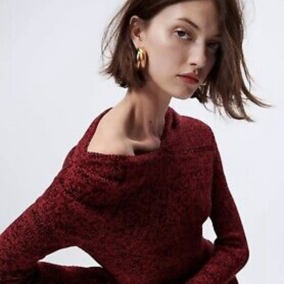 ZARA KNIT DRESS WITH RUCHED SHOULDERS - Picture 6 of 11